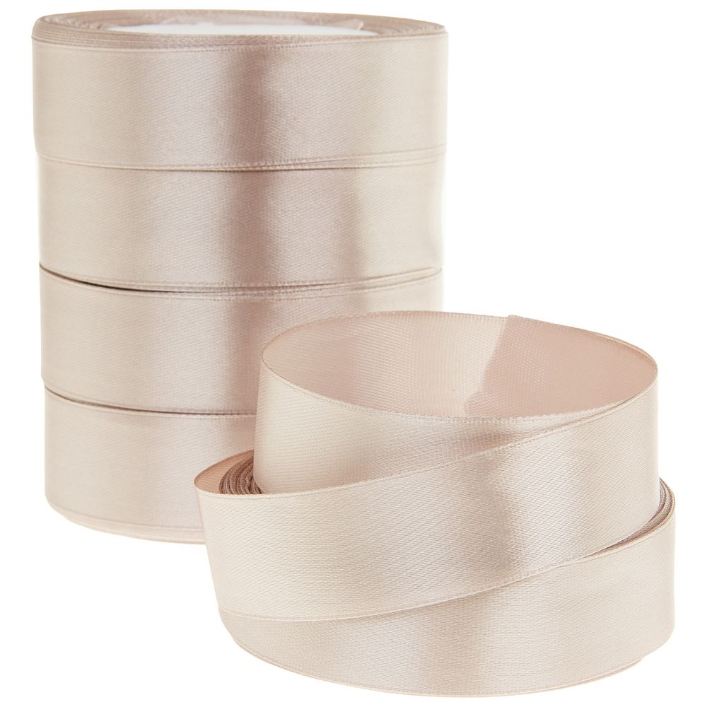 Лента атлас 2,5см*22,85м ПЫЛЬНО-РОЗОВЫЙ