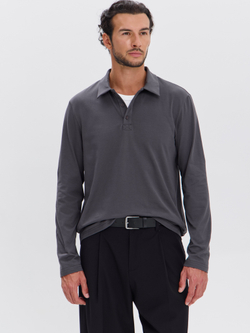 Повседневный базовый лонгслив поло