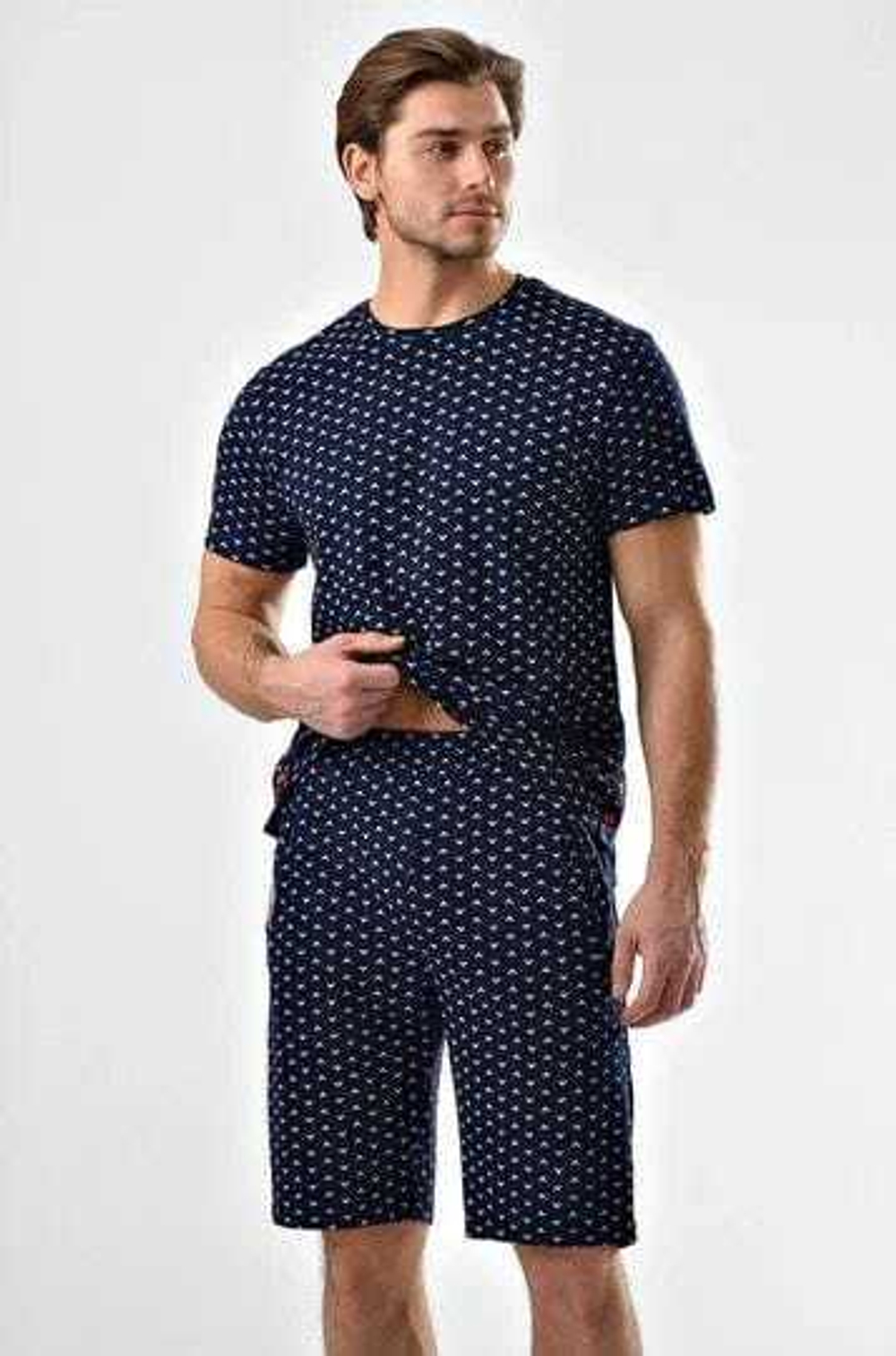 Пижама мужская шорты+футболка 88179