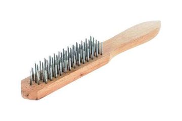 Металлическая 5-рядная щетка SPARTA с деревянной ручкой// 748245
