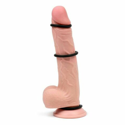 Набор из 3 черных эрекционных колец «Оки-Чпоки» (Цвет: черный)