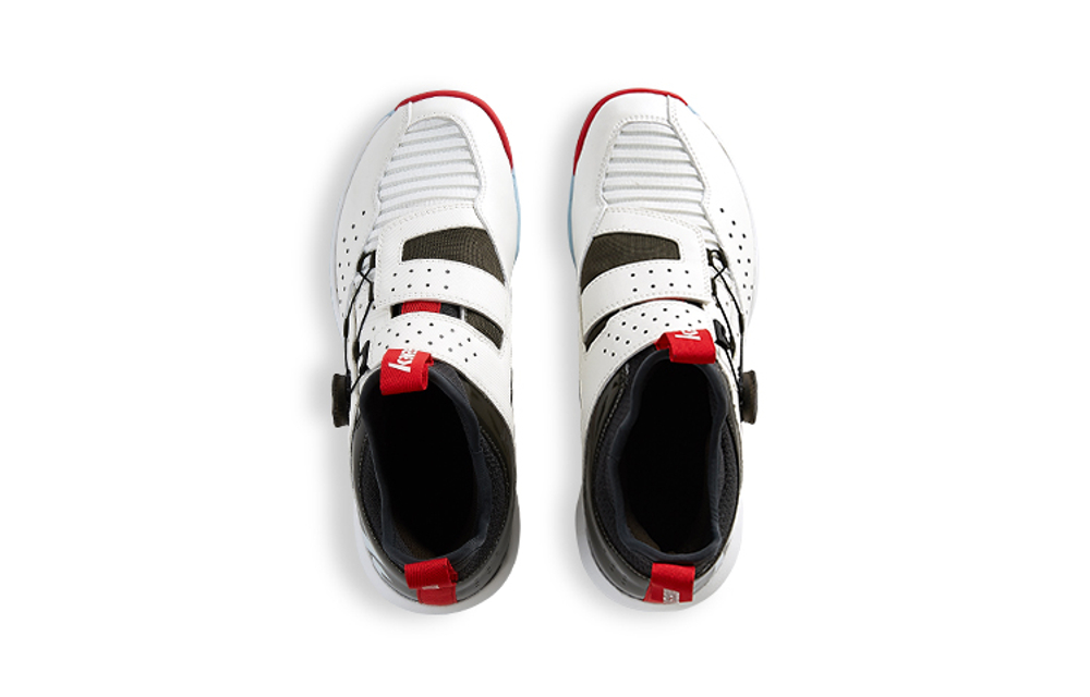 Kawasaki Transcend Collection Textile, Leather Cushioning, Wear Resistant Mid top Badminton Shoes Unisex White Black