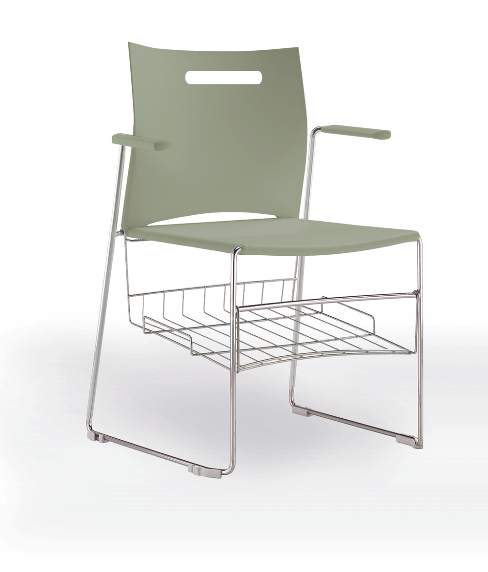 Web стул на полозьях с подлокотниками