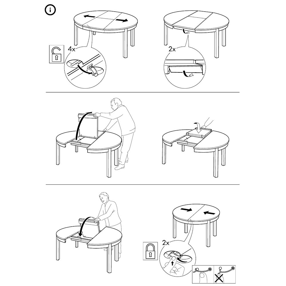 Стол обеденный круглый раздвижной КАНТРИ (IKEA HEMNES), 126/171х74 см, коричневый