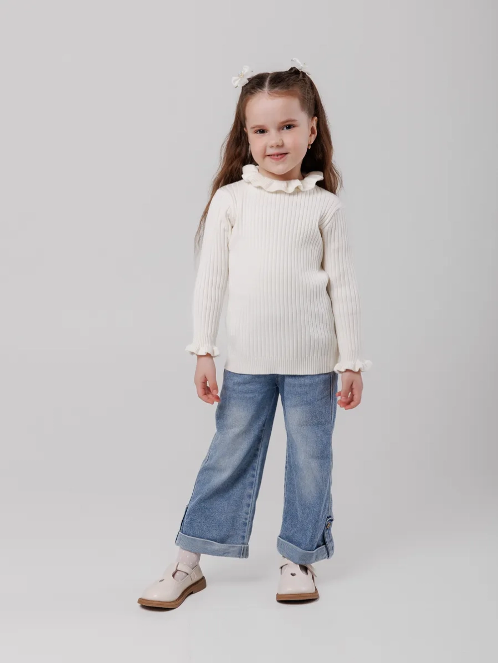 Джемпер для девочки с воланами