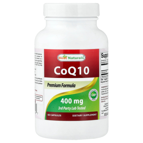 Best Naturals, CoQ10, 400 мг, 60 капсул