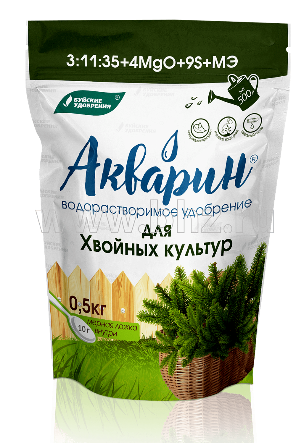 Акварин для хвойных культур дой-пак 0,5 кг БХЗ