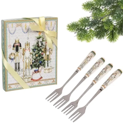 Набор десертных вилок 4шт «Щелкунчик» в подарочной коробке