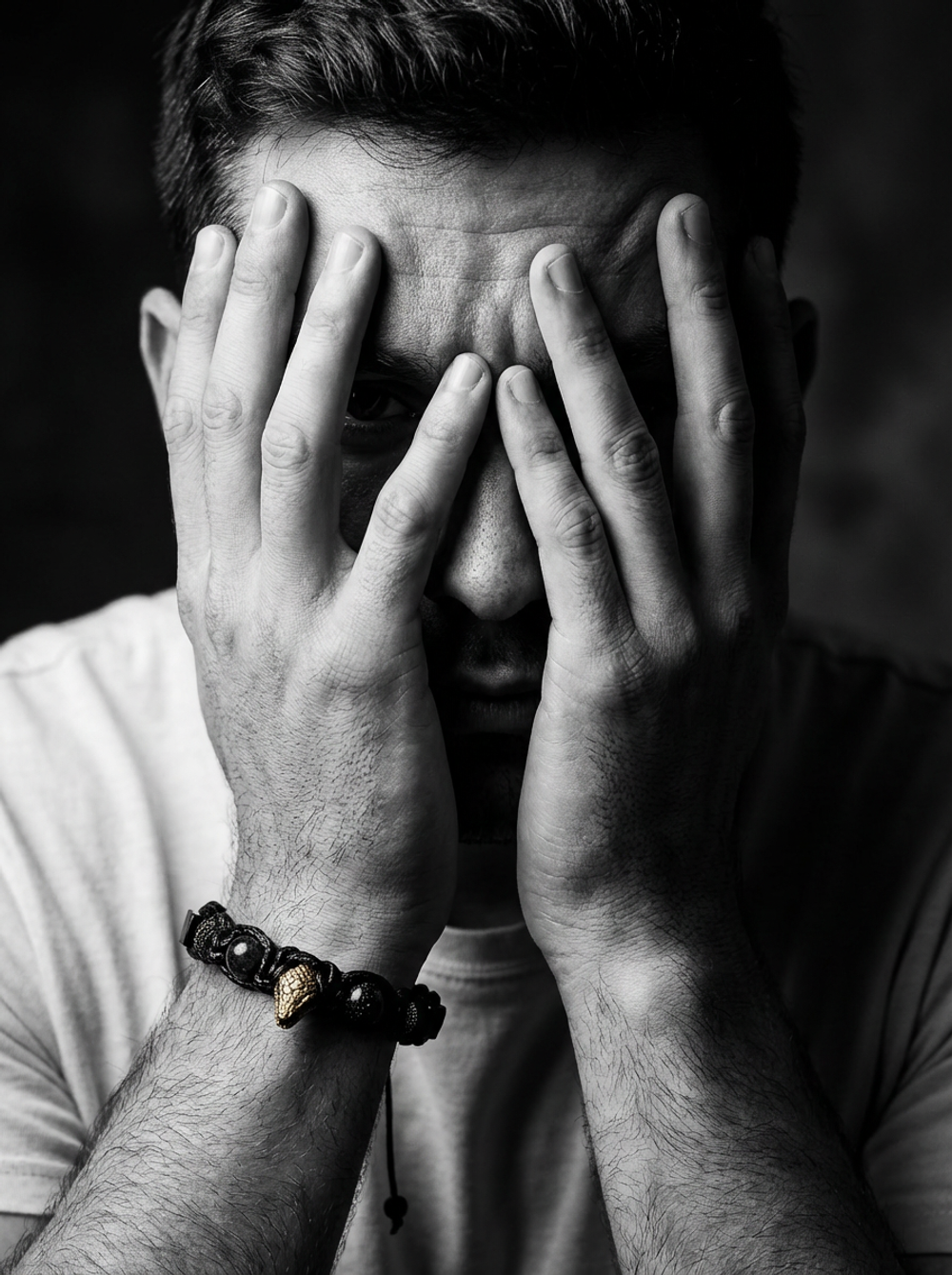 Мужской браслет на руку Змея. Авантюрин и Змеевик