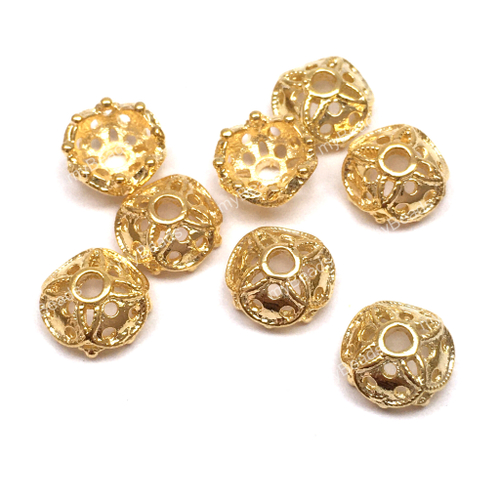 Шапочки для украшений "Тюльпан" 8х4 мм, позолота