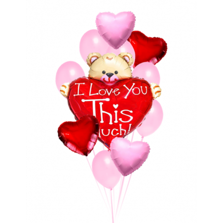 Большой Букет С Мишкой