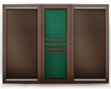 Киевница современная ясень мдф/шпон на 8 киев  (RAL 8014,Манчестер 70 yellow green)