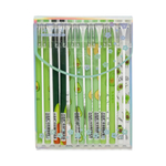 Ручка гелевая, пиши-стирай, Basir, синие чернила, серия "Авокадо", цветной корпус, 12 шт