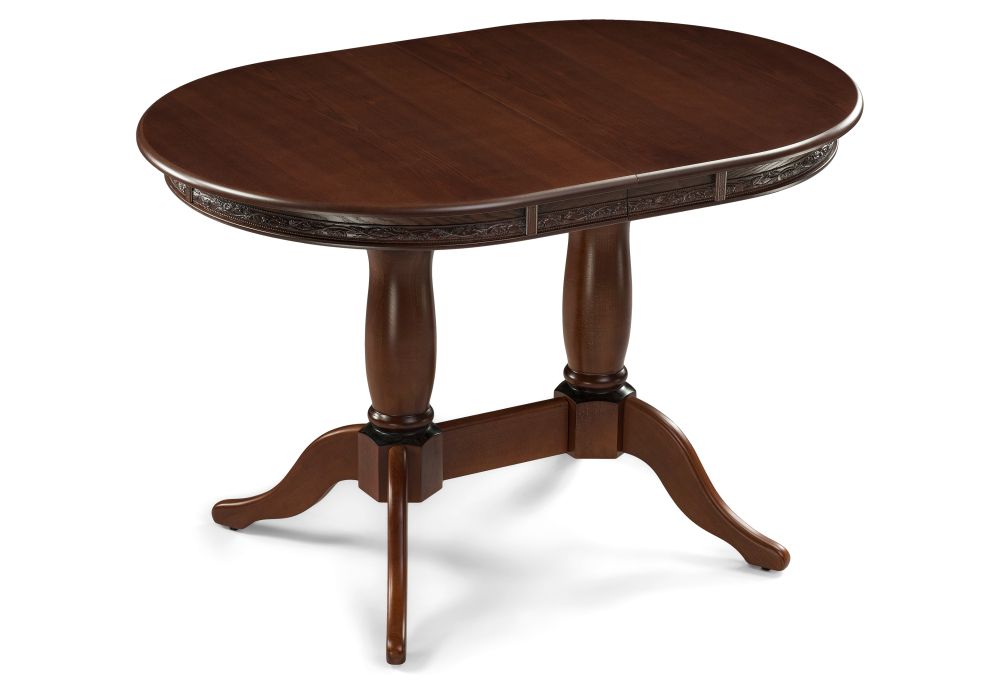 Деревянный стол Кантри 120 орех с коричневой патиной