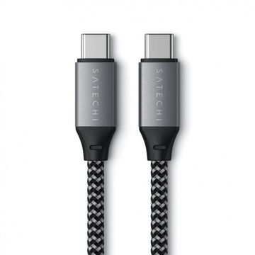 Кабель Satechi USB-C to USB-C 100W, длина 2 м. Цвет: серый космос.
