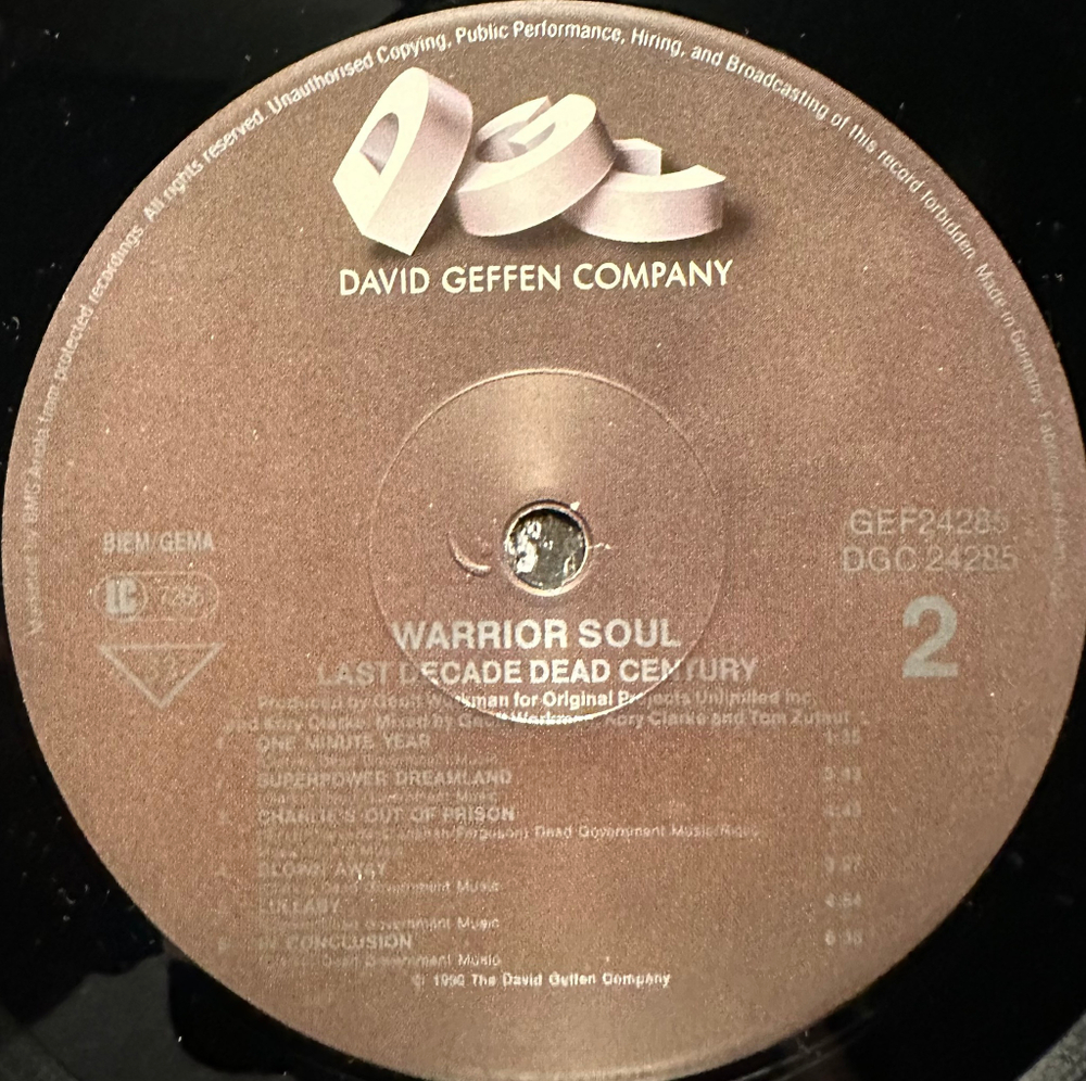 Warrior Soul - Last Decade Dead Century (Германия 1990г.)