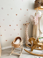 Стикеры СЕРДЕЧКИ пудровый микс