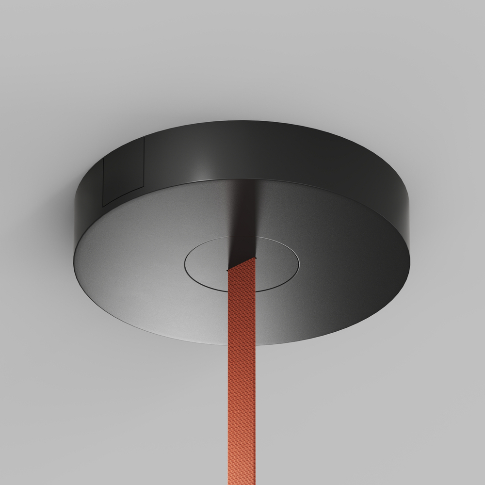 TR5511-BK Накладное основание с возможностью размещения блока питания и подачи питания треку-ремню Belty, серия Base, D260*H50мм, IP20, черный, алюминий