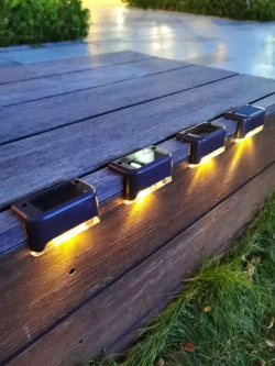 Садовые фонарики на солнечных батареях, для подсветки ступеней, заборов