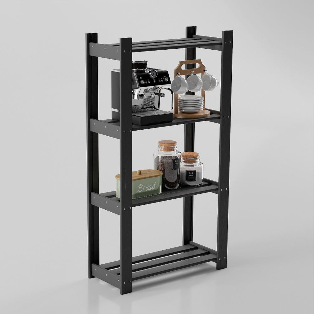 Стеллаж деревянный 116 см см для игрушек и для книг Альберт напольный, серый бейц / стеллаж на балкон, для кухни, для рассады из массива сосны