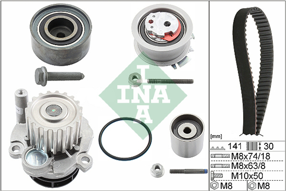 INA - 530040530-INA - Water Pump & Timing Belt Set - &lt;&lt; PROVJERITE LISTU DIJELOVA NA TIPKU ISPOD KATALOSKOG BROJA