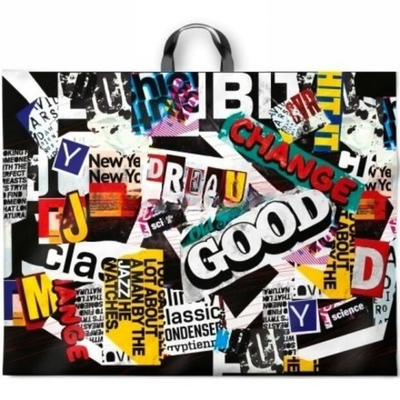 Пакет с петлевой ручкой ПВД 71х55 (90 мкм) "Билборд" (25/200 шт.) Интерпак