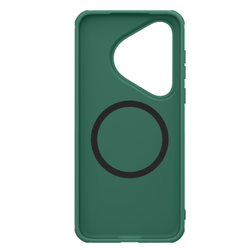 Усиленный чехол зеленого цвета (Deep Green) от Nillkin c поддержкой зарядки MagSafe для Huawei Pura 70, серия Super Frosted Shield Pro Magnetic Case