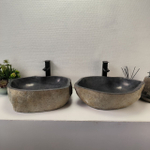 Раковина из речного камня ПАРА! RS-63838 54*47*15 2шт 0127