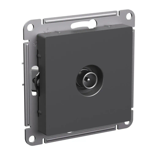 Atlas Desing TV Розетка оконечная 1дБ, механизм, Базальт