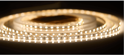 Лента светодиодная 2835, 120 LED/м, 12V, 9,6W/м, 5 мм, IP20, теплый белый, AQ (15.0025)