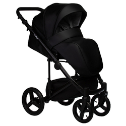Детская коляска Indigo Tour Eco 2 в 1 Te06 черная кожа