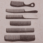 Расчески в наборе на блистере 6шт, микс цветов, микс размеров