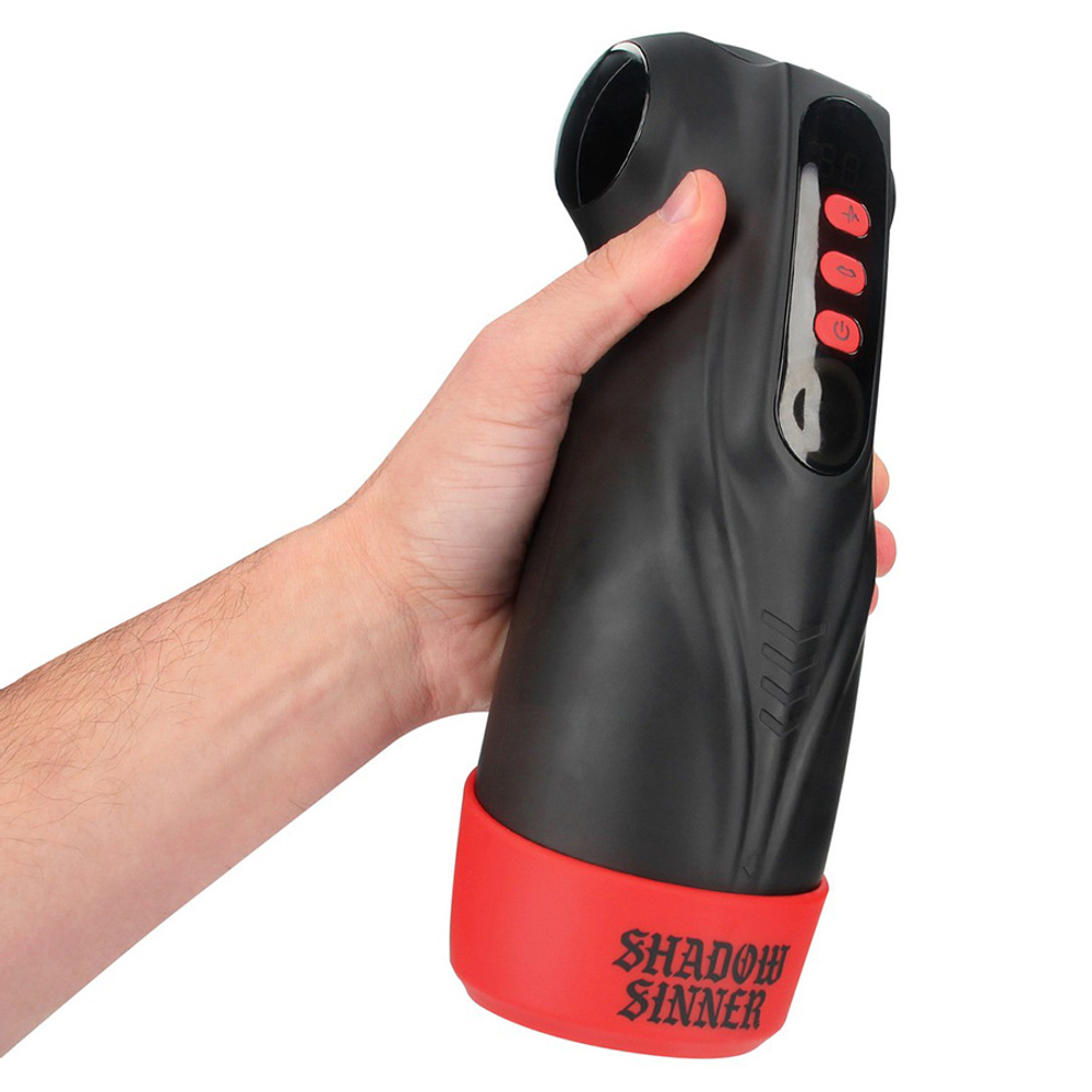 Интерактивный вибромастурбатор с функциями вакуума и подсветки Теневая грешница ворона Masturs Raven Shadow Sinner Multi Function Masturbator