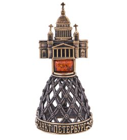 AM-4182 Колокольчик «Исаакиевский собор» (латунь, янтарь)