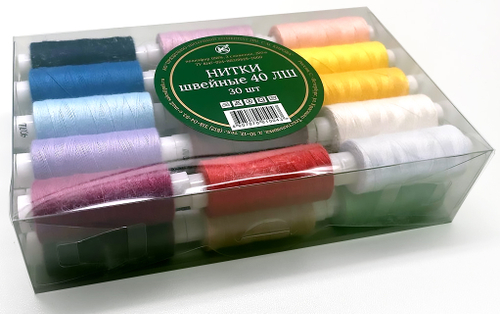 Швейные нитки (армированные) 40 ЛШ 200 м АССОРТИ 30 шт