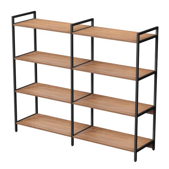 10ССД.4.800 Стеллаж средний двойной 4 полки, широкий (1580*400*1328)