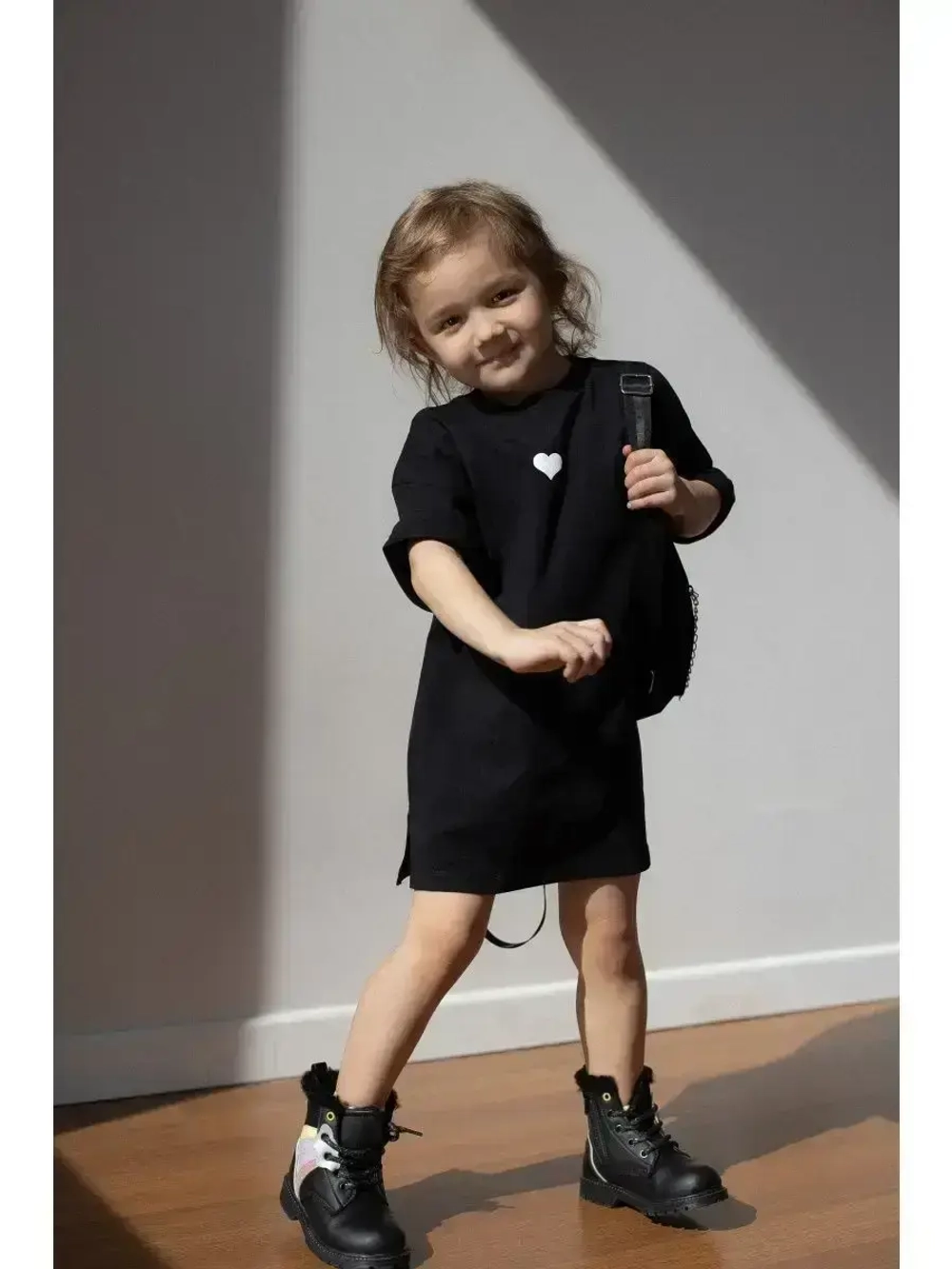 Платье детское трикотажное в садик