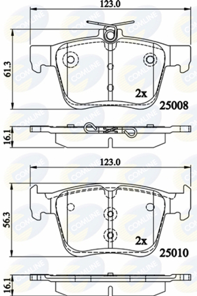 COMLINE - CBP02156-CML - Brake Pad Set, disc brake