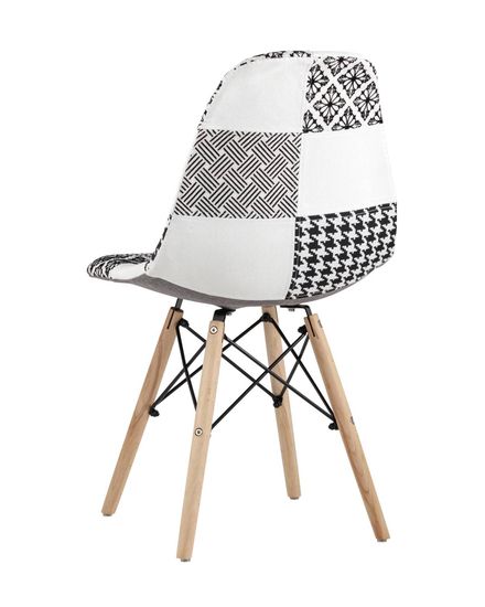 Стул DSW пэчворк черно-белый