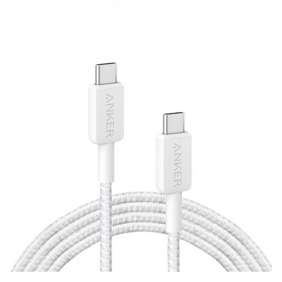 Кабель Anker Powerline 322 USB-C to USB-C 0.9м (A81F5H21) белый