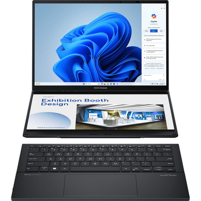 Ноутбук Asus ZenBook Duo 14 UX8406MA-QL338W (90NB12U1-M00HV0) Grey Intel Core Ultra 7 155H/16G/1Tb SSD/14" (1920х1200) OLED Touc/Intel Arc Graphics/WiFi/BT//Win11+Bag
