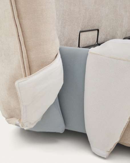 Кровать Arvian 180х200 см с подъемным механизмом, бежевый шенилл