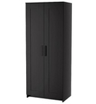 Шкаф 2-дверный Ikea Brimnes, черный