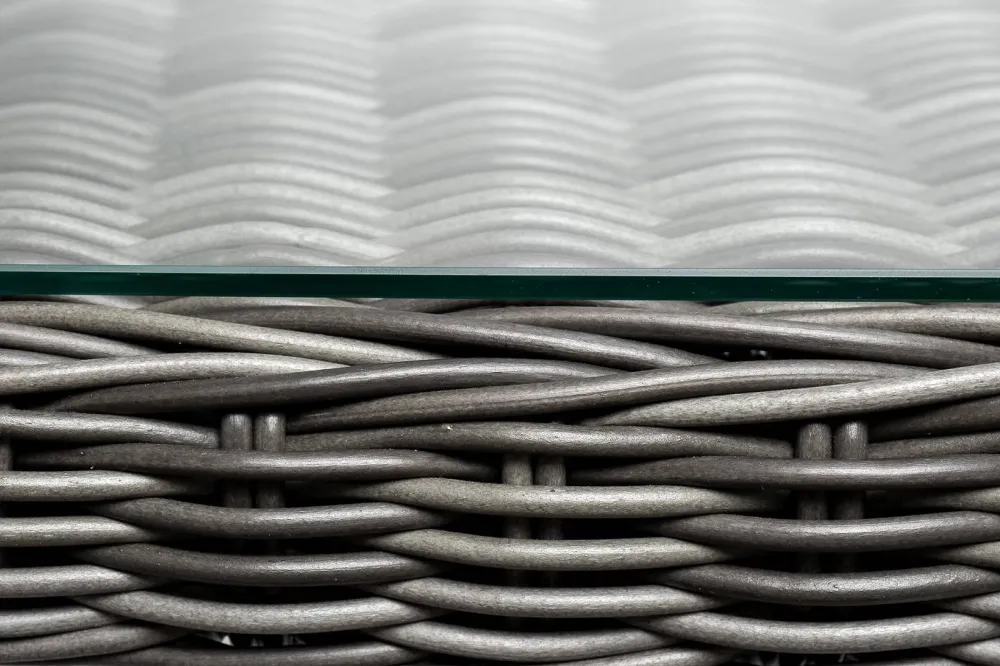 "Амароне" обеденная группа из искусственного ротанга на 6 персон, цвет графит