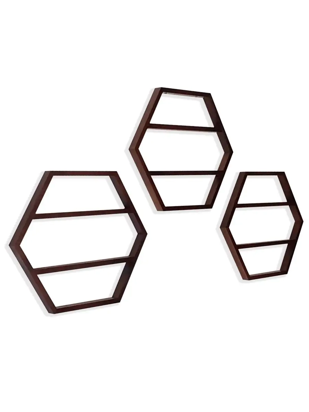 Настенная полка шестиугольник Соты Лофт