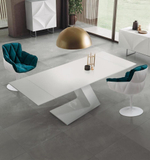 Дизайнерское кресло DC1571D(V2) белый/бирюзовый