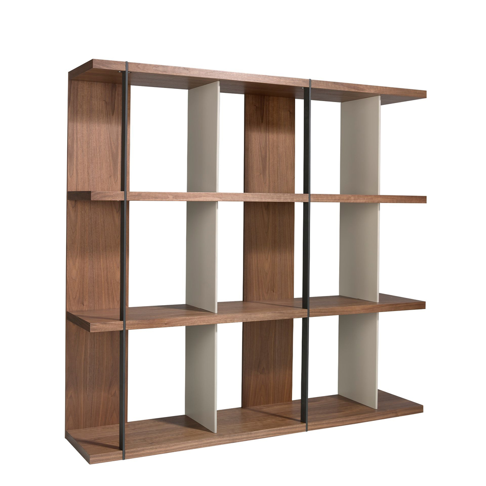 Стеллаж 3236/MQ2101SF из ореха с лакированными боковинами