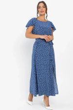 Платье Жара (синее/горох) П13968-16М LT Collection