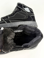 Кроссовки Nike с мехом #B92 (черн.)