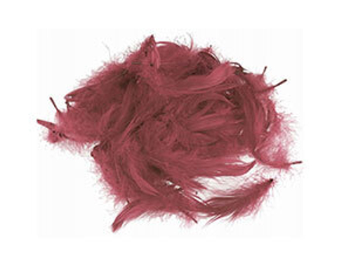 Перья декоративные Бордовый 10 см 30 шт